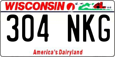 WI license plate 304NKG