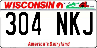 WI license plate 304NKJ