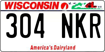 WI license plate 304NKR