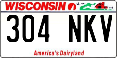 WI license plate 304NKV