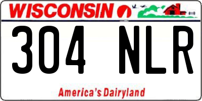 WI license plate 304NLR