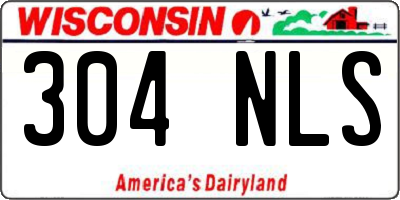 WI license plate 304NLS