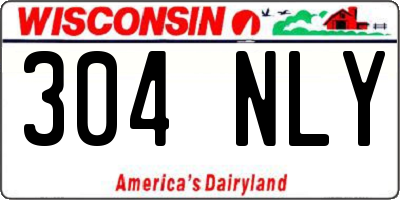 WI license plate 304NLY