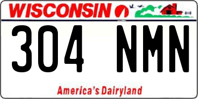WI license plate 304NMN