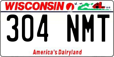 WI license plate 304NMT