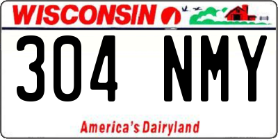 WI license plate 304NMY