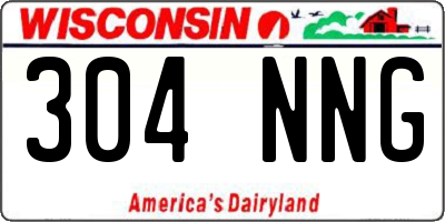 WI license plate 304NNG