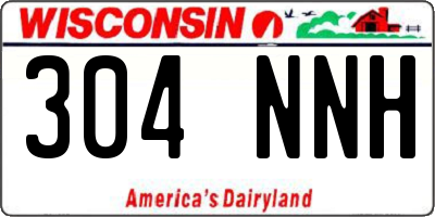 WI license plate 304NNH