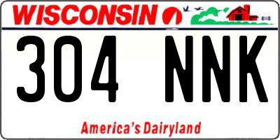 WI license plate 304NNK