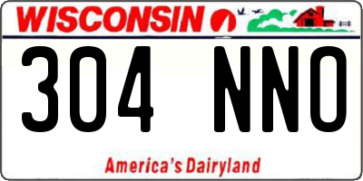 WI license plate 304NNO