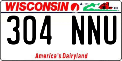 WI license plate 304NNU