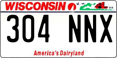 WI license plate 304NNX