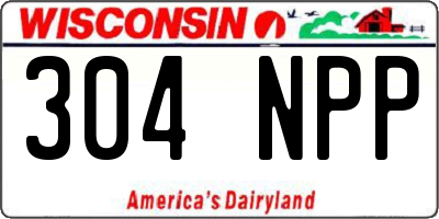 WI license plate 304NPP