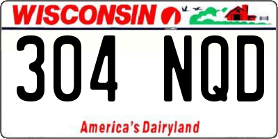 WI license plate 304NQD