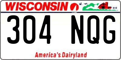WI license plate 304NQG