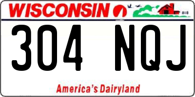 WI license plate 304NQJ