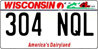 WI license plate 304NQL