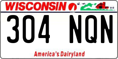 WI license plate 304NQN