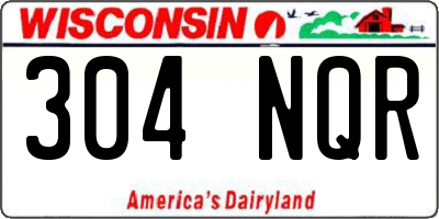 WI license plate 304NQR