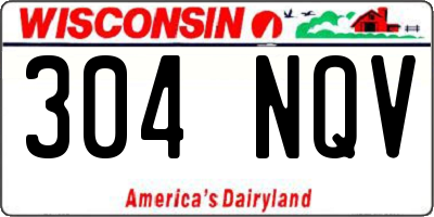 WI license plate 304NQV