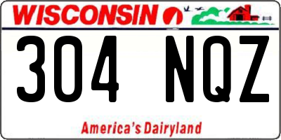 WI license plate 304NQZ