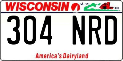 WI license plate 304NRD