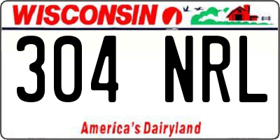 WI license plate 304NRL