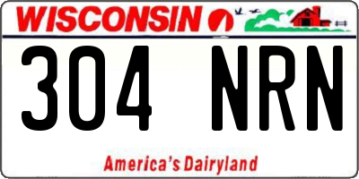 WI license plate 304NRN