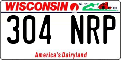 WI license plate 304NRP