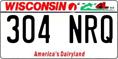 WI license plate 304NRQ