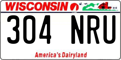 WI license plate 304NRU