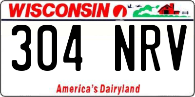 WI license plate 304NRV