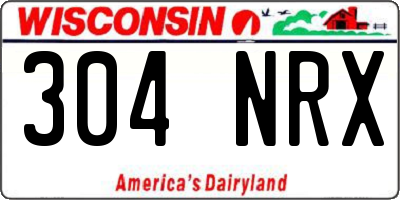 WI license plate 304NRX