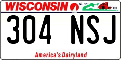 WI license plate 304NSJ