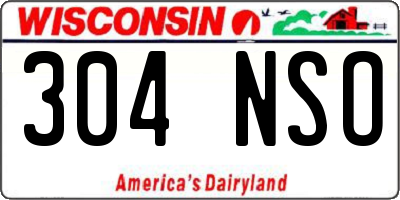 WI license plate 304NSO