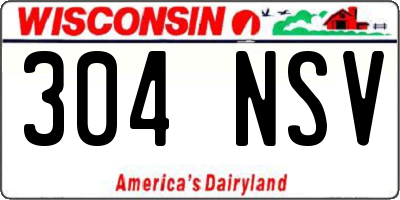 WI license plate 304NSV