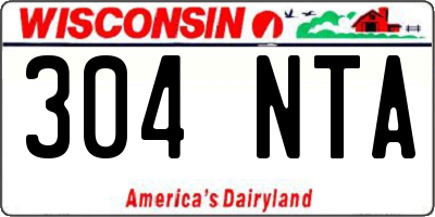 WI license plate 304NTA