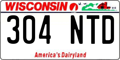 WI license plate 304NTD