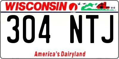 WI license plate 304NTJ