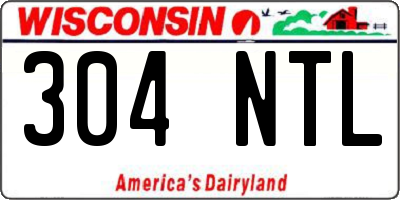 WI license plate 304NTL