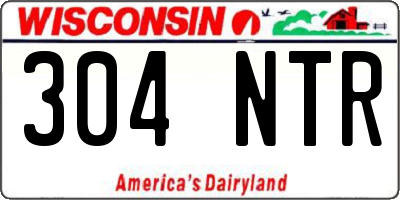 WI license plate 304NTR