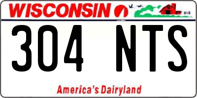 WI license plate 304NTS