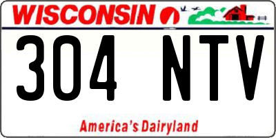 WI license plate 304NTV