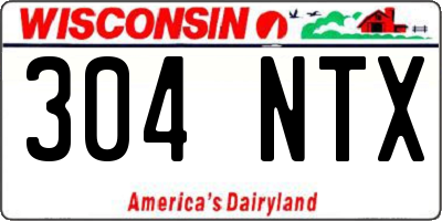 WI license plate 304NTX