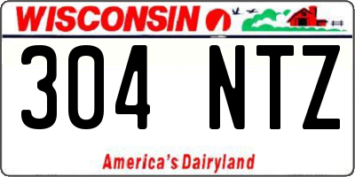 WI license plate 304NTZ