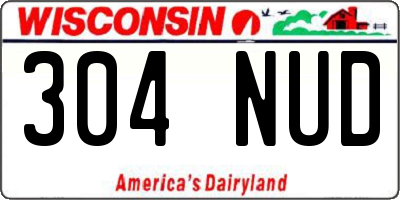 WI license plate 304NUD