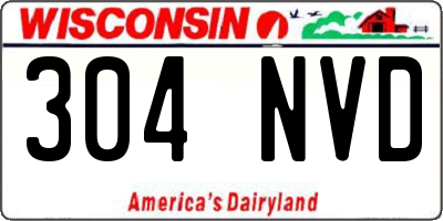 WI license plate 304NVD