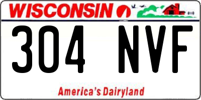 WI license plate 304NVF