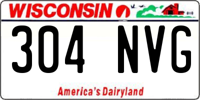 WI license plate 304NVG