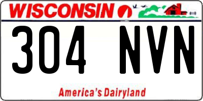 WI license plate 304NVN